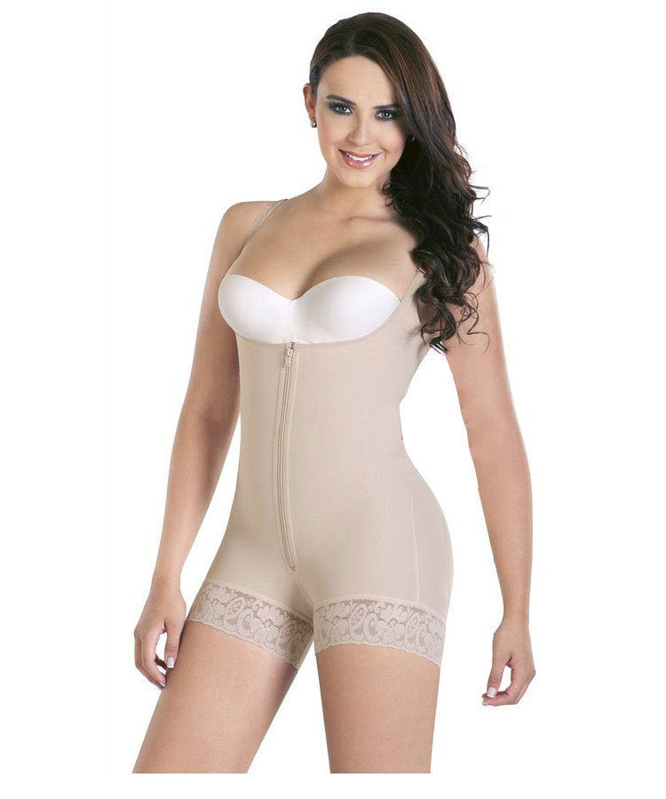 Open-Bust Mid-Thigh Shapewear