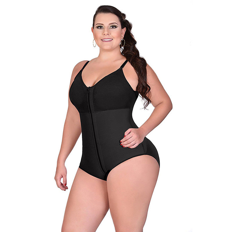 High-Waist Shaping Bodysuit with Zipper