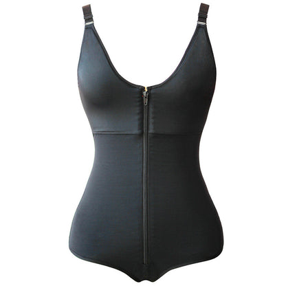 High-Waist Shaping Bodysuit with Zipper