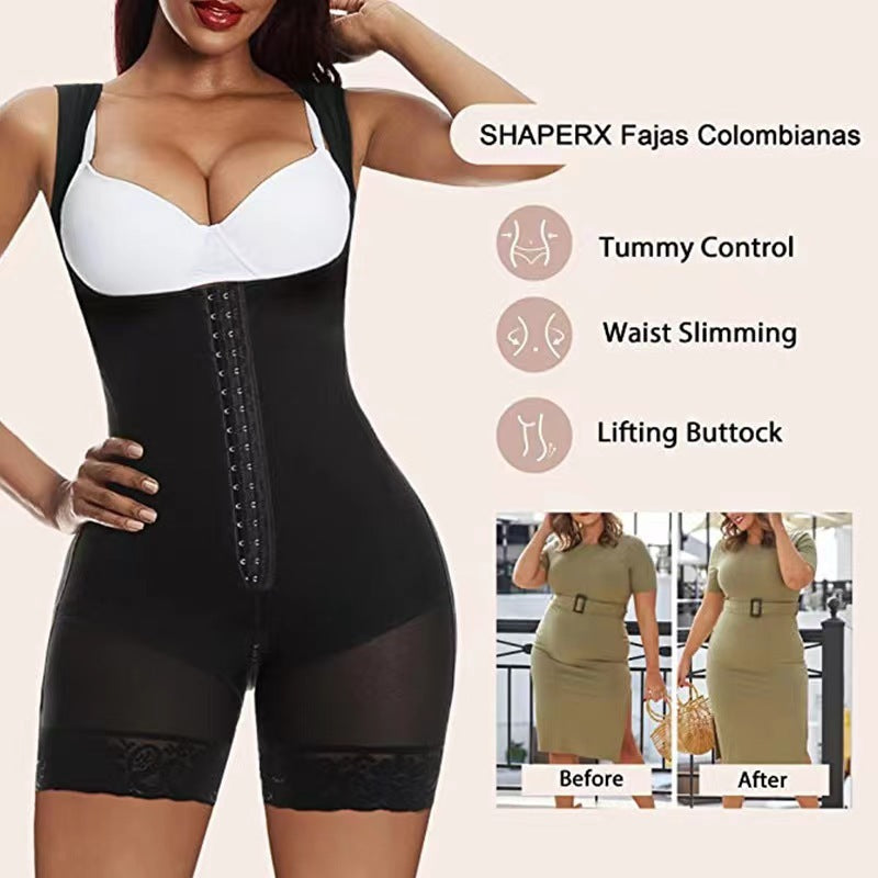Fajas Colombianas Premium Hips Lift Tummy Control Zipper Bodysuit