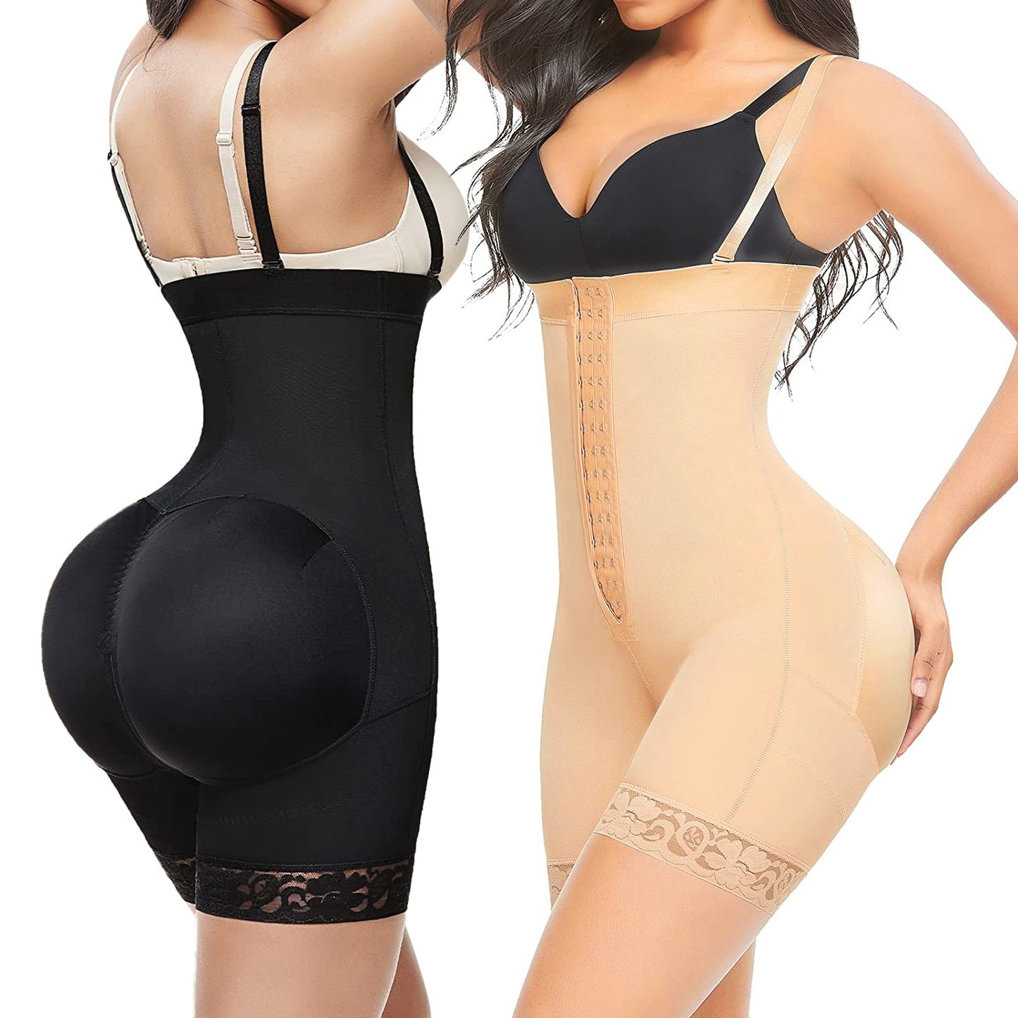 High-Waist Zipper Bodysuit Shaper