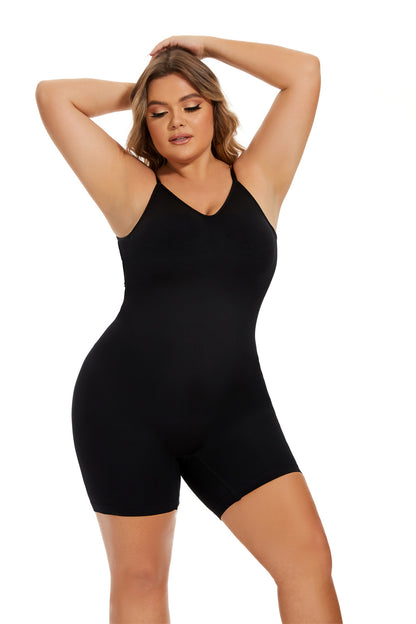 Waist-Defining Open-Back Shapewear Bodysuit - Elroigin