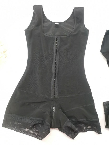 Fajas Colombianas Premium Hips Lift Tummy Control Zipper Bodysuit