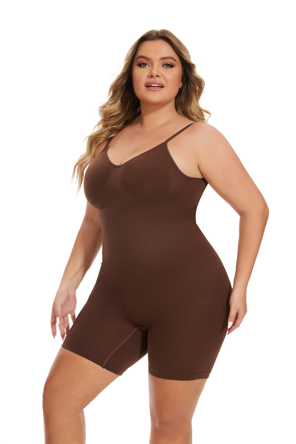 Waist-Defining Open-Back Shapewear Bodysuit - Elroigin