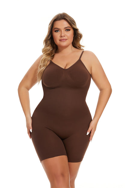 Waist-Defining Open-Back Shapewear Bodysuit - Elroigin