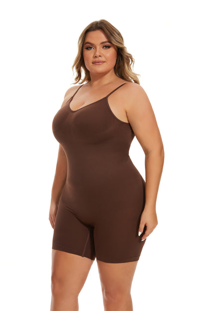 Waist-Defining Open-Back Shapewear Bodysuit - Elroigin