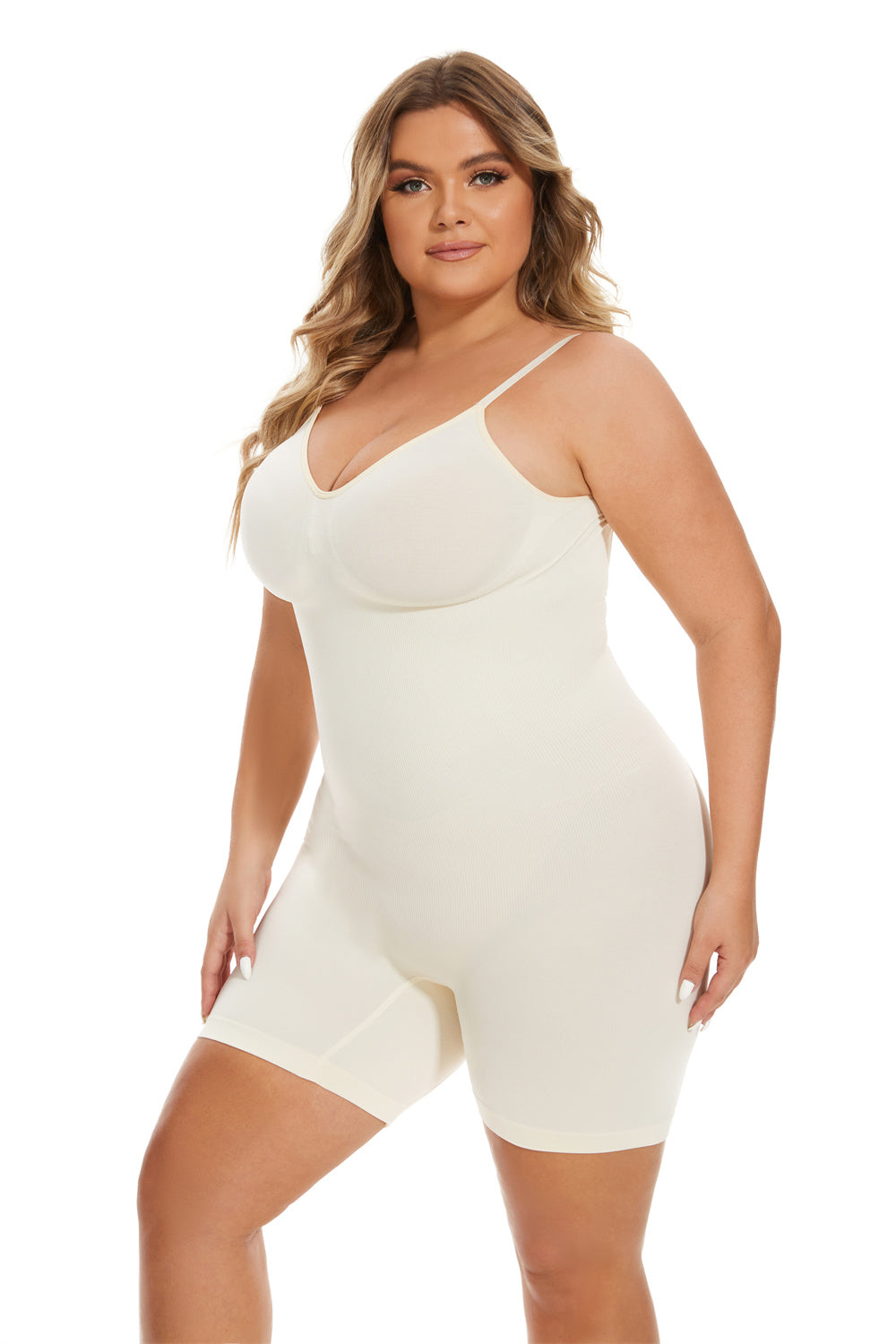 Waist-Defining Open-Back Shapewear Bodysuit - Elroigin